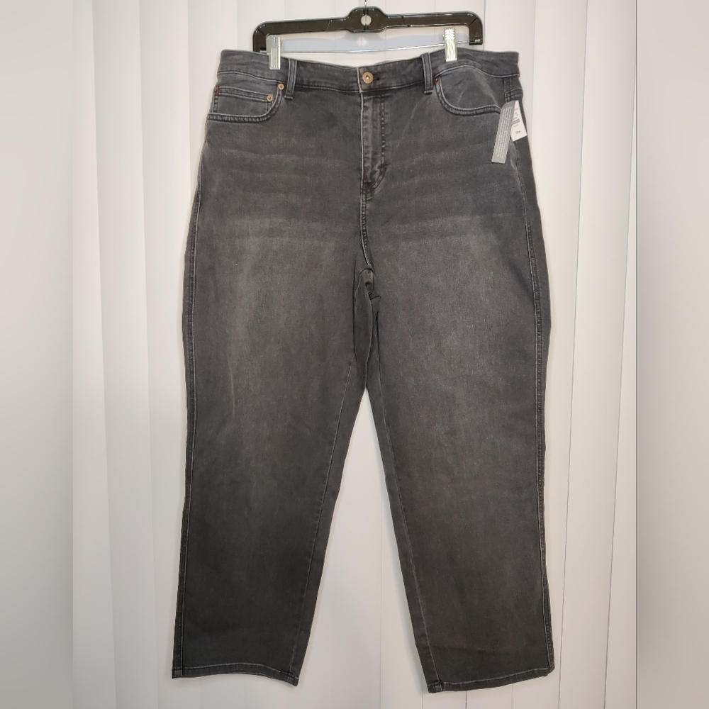 Talbots High Waist Ankle Jeans - Charcoal